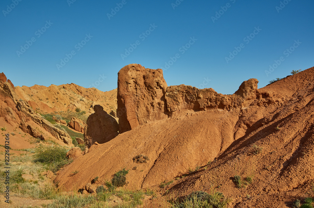 Fototapeta premium Fairy Tale Canyon, Kyrgyzstan.