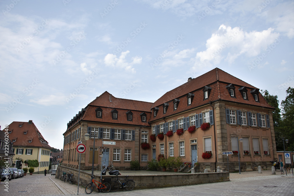 Modern classic retro building at Speyer town in Rhineland Palatinate, Germany