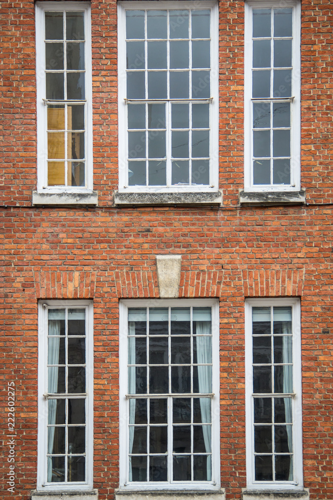 Windows of a flat in Brussels Belgium
