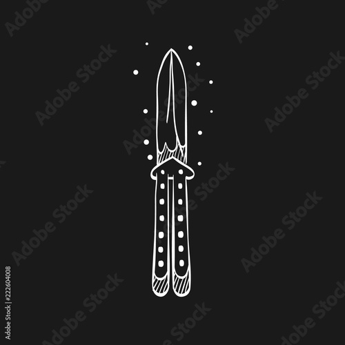 Sketch icon in black - Knife