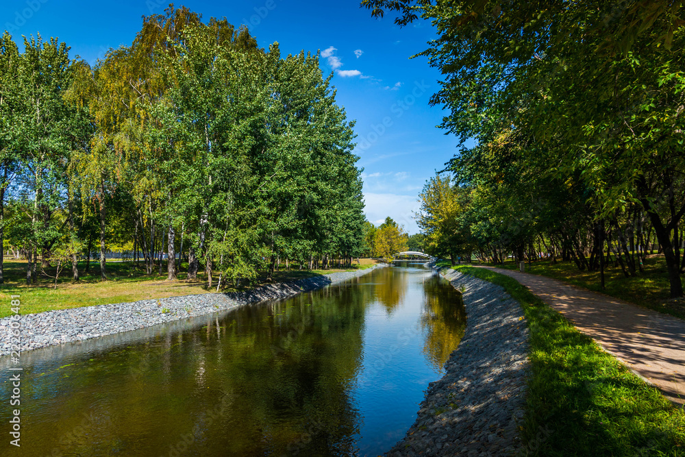 River in Moscow public park