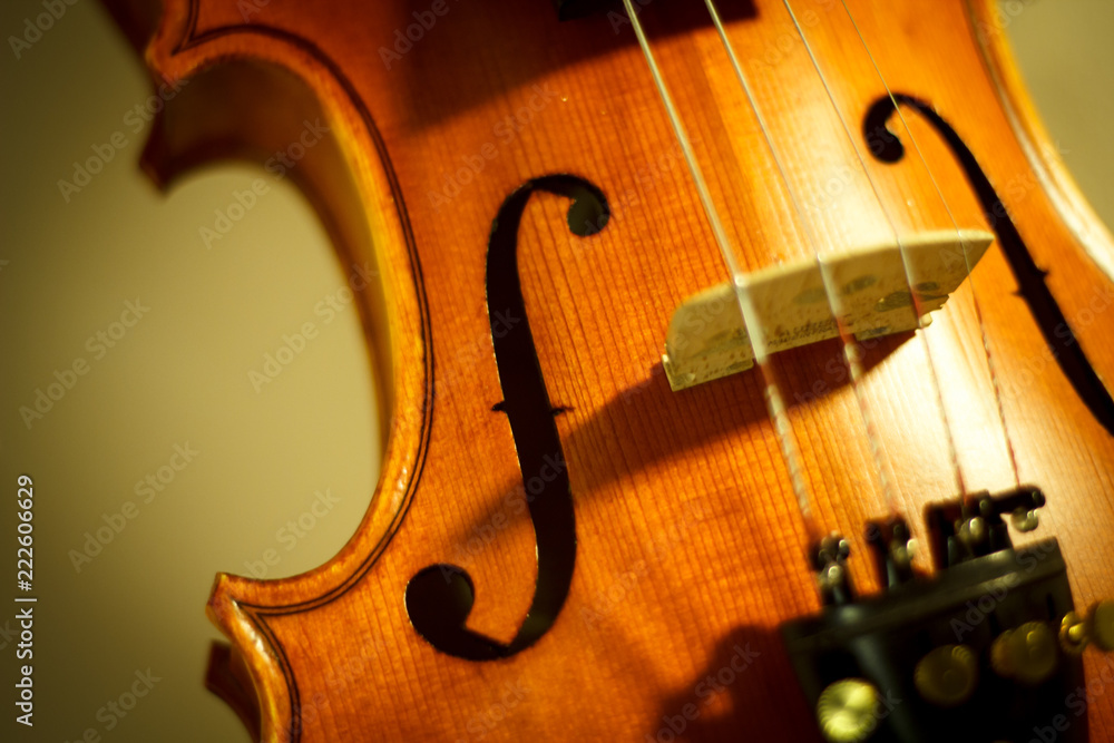 Baroque Violin - Yellow background Baroque Violin - Yellow background