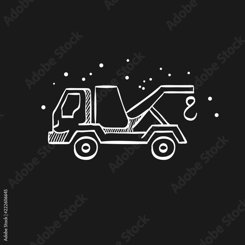 Sketch icon in black - Tow