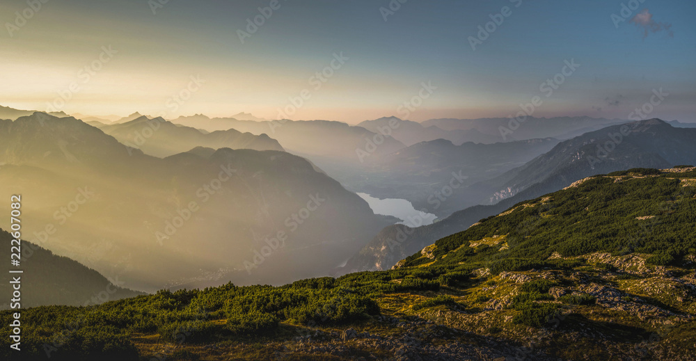 Obraz premium landscape with mountains and clouds