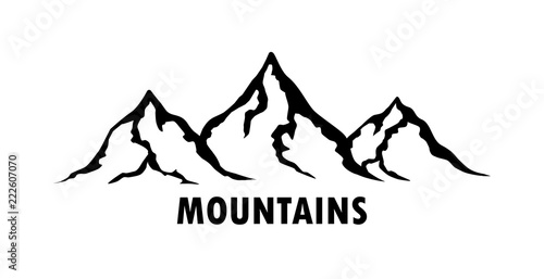 Mountains | outline vector illustration