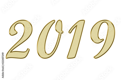 Año nuevo de 2019 de oro.