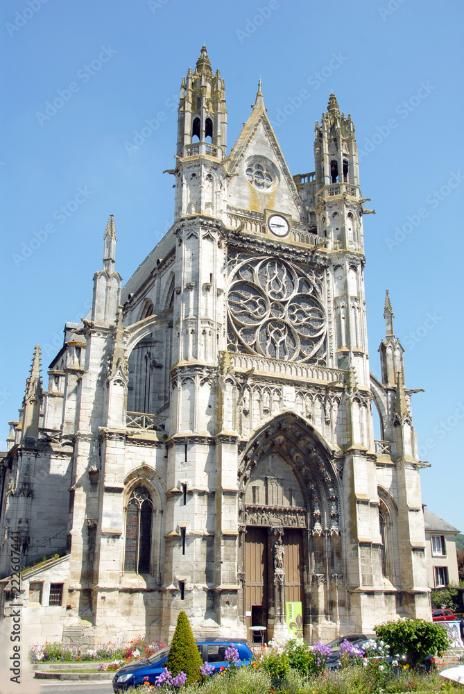 Ville de Vernon, Collégiale Notre-Dame construite au XIe siècle, département de l'Eure, Normandie, France