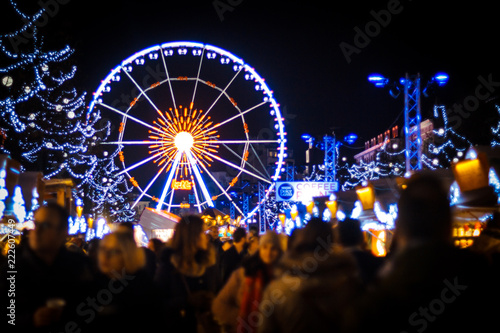 Ferris wheel at Brussels Christmas Market photo