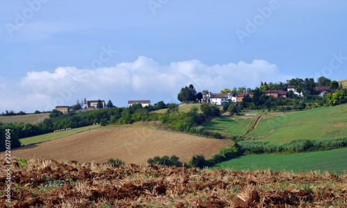 veduta panoramica di alcuni angoli del Monferrato, Piemonte, Italia