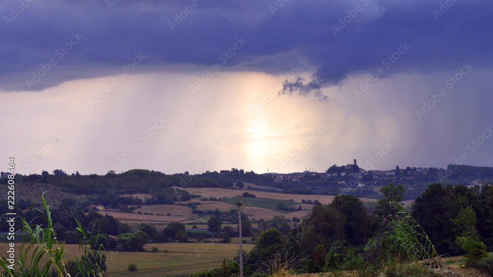 veduta panoramica di alcuni angoli del Monferrato, Piemonte, Italia,