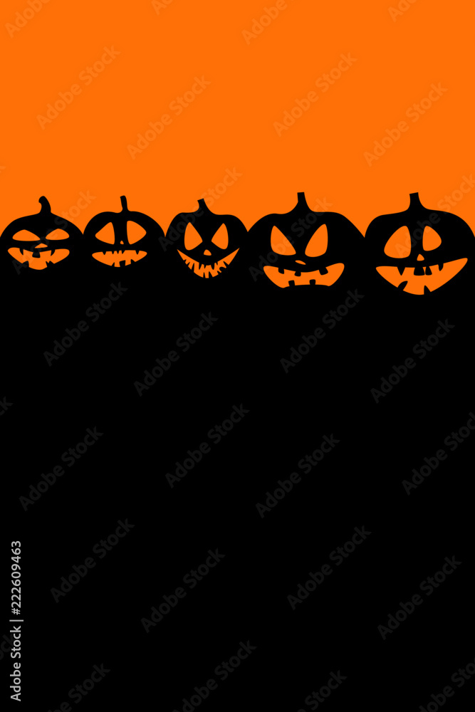 Halloween background with scary pumpkins. Vector illustration Halloween background with scary pumpkins. Vector illustration