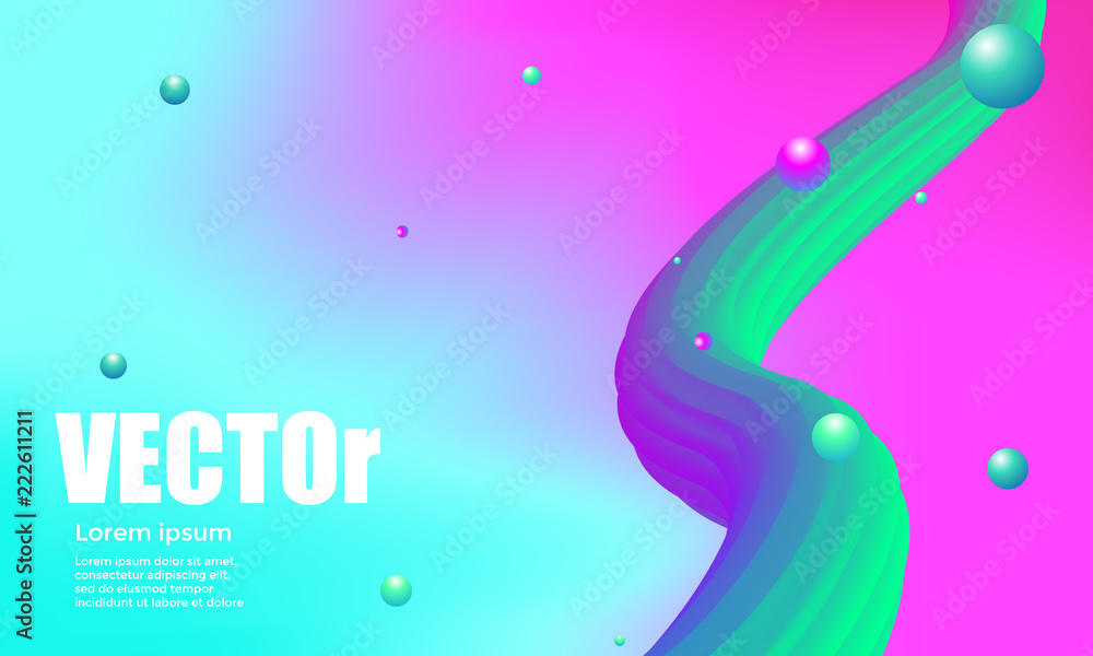 Fototapeta premium Abstract gradients waves background. colorful vector illustration