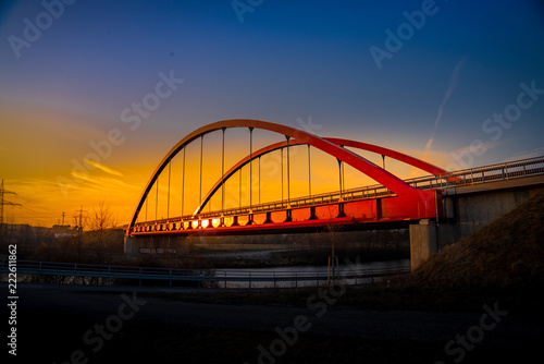 Sunset over bridge © Wolfgang