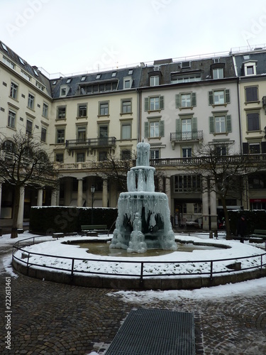 fountain in ice