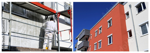 Leinwand Poster Painting works, facade painting (Collage)