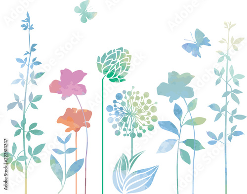 Watercolor plants