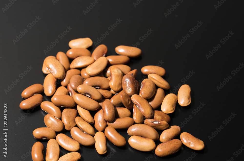 bean seeds on black bean seeds on black
