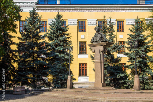 Almaty, Kazakhstan - September 15, 2018: monument of poet and writer Alexander Sergeevich Pushkin photo