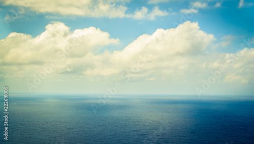 Beautiful sea with blue sky on sunny day