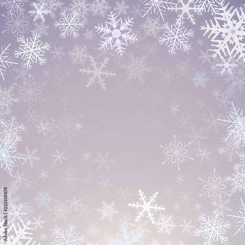 Winter christmas background, frozen with snowflakes, Winter christmas background, frozen with snowflakes,