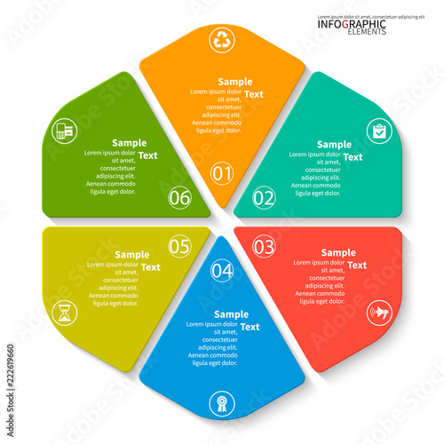 Abstract 3D Paper Infographics. Business template .Vector illustration