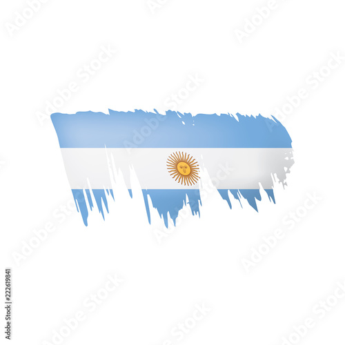 Argentina flag, vector illustration on a white background