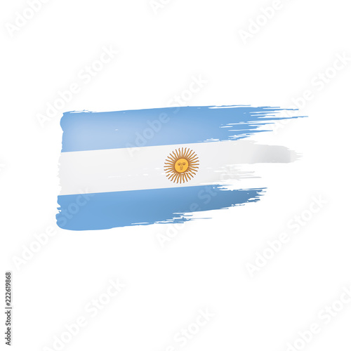 Argentina flag, vector illustration on a white background