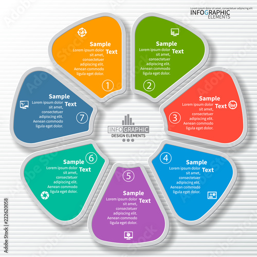 Abstract 3D Paper Infographics. Business template .Vector illustration