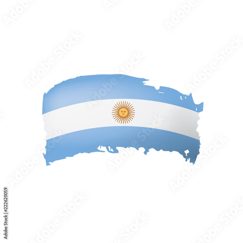 Argentina flag, vector illustration on a white background