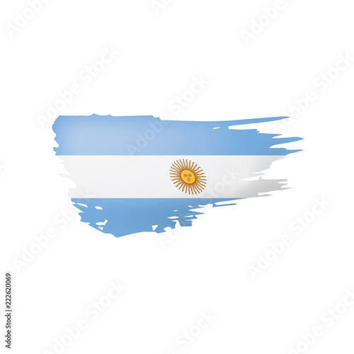 Argentina flag, vector illustration on a white background