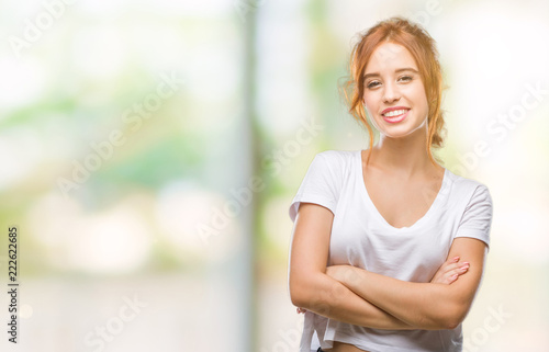 Young beautiful woman over isolated background happy face smiling with crossed arms looking at the camera. Positive person. Free Download Young beautiful woman over isolated background happy face smiling with crossed arms looking at the camera. Positive person. - GFXLoad