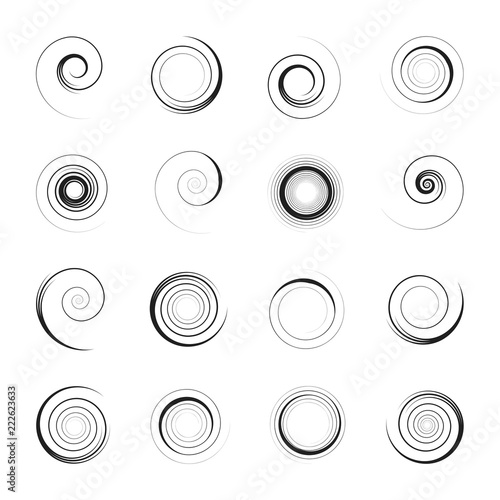 Spiral design elements.