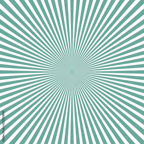 Green abstract sun rays vector background