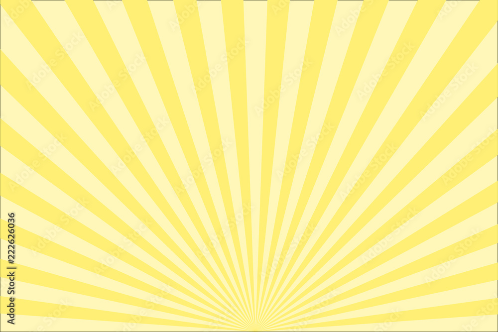 Obraz premium Yellow abstract sun rays vector background
