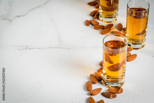 Golden almond liqueur photo