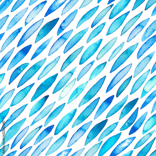 Blue watercolor seamless pattern.