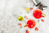 Frozen strawberry margarita cocktail