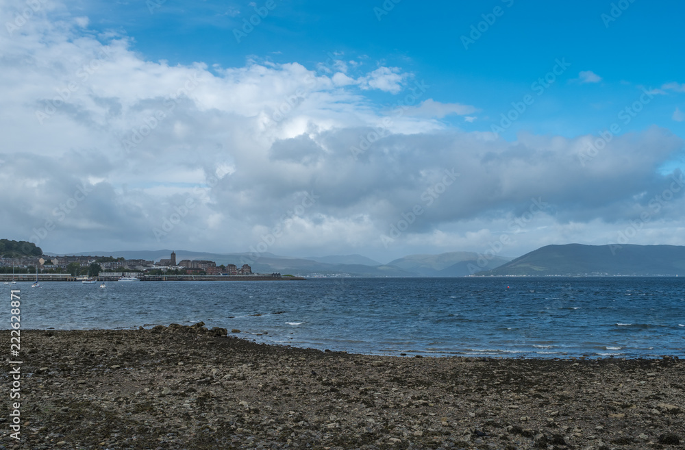 Gourock Bay in Inverclyde from battery Park in the Town.