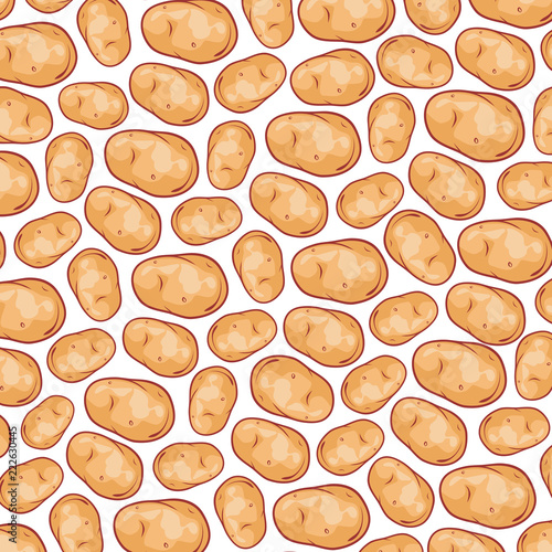 Background pattern with potatoes