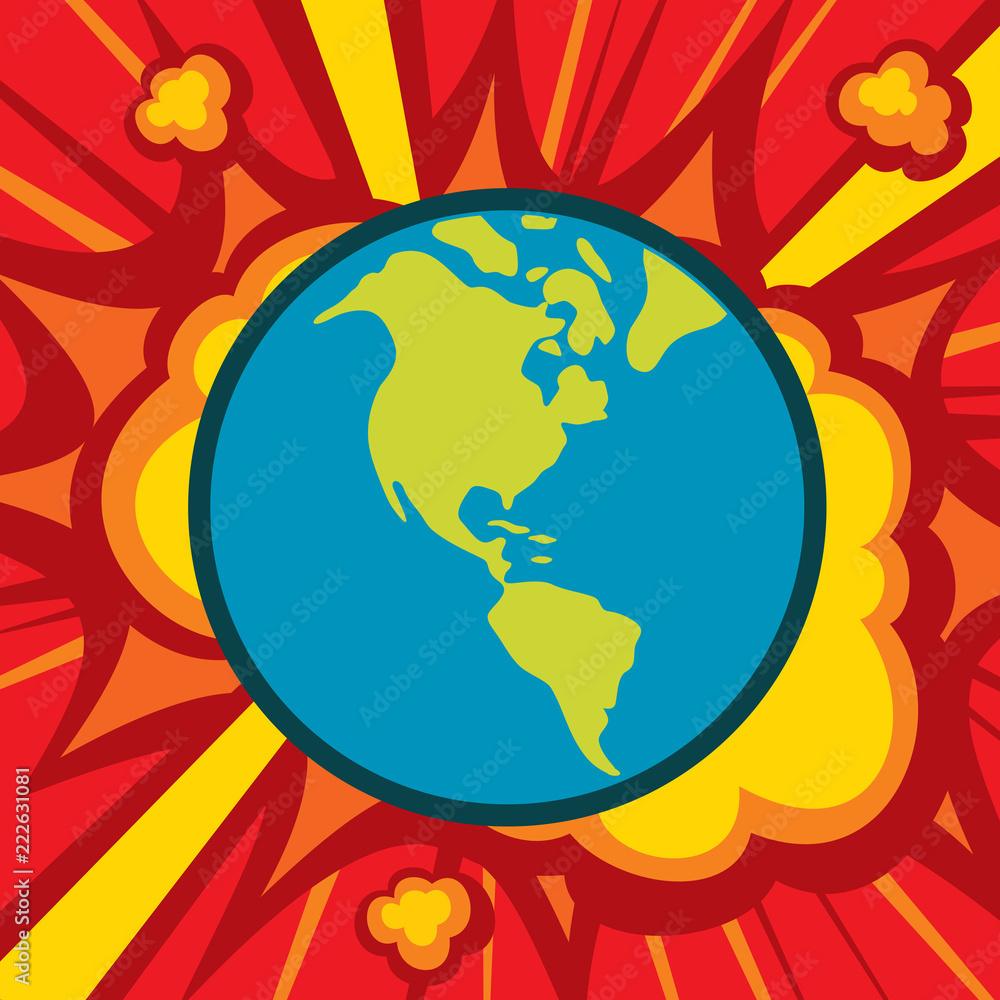 Planet Earth explode (World Globe catastrophe) Planet Earth explode (World Globe catastrophe)