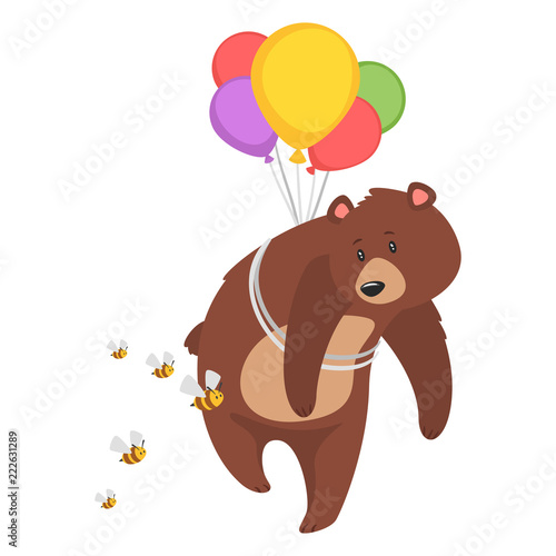 cartoon brown grizzly bear