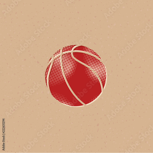 Halftone Icon - Basket ball