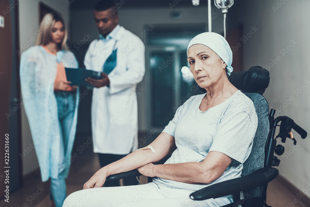 Infront Upset Woman. Medical History. Clinic. Infront Upset Woman. Medical History. Clinic.