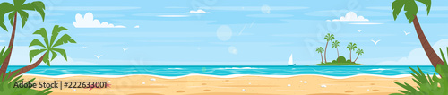 tropical island sea shore
