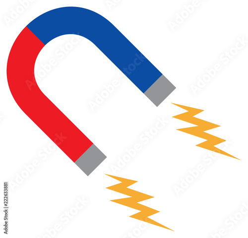Horseshoe red iron magnet icon