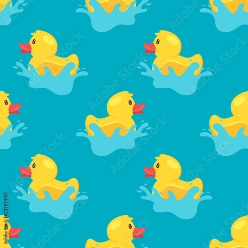 pattern with yellow rubber duck
