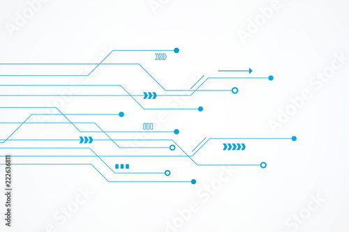 Abstract Technology Background , blue circuit board pattern