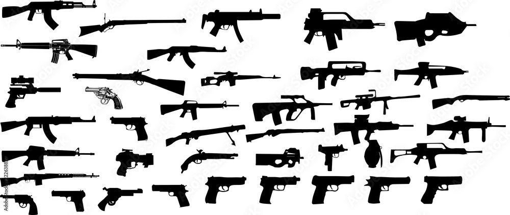 銃のシルエット Stock ベクター Adobe Stock