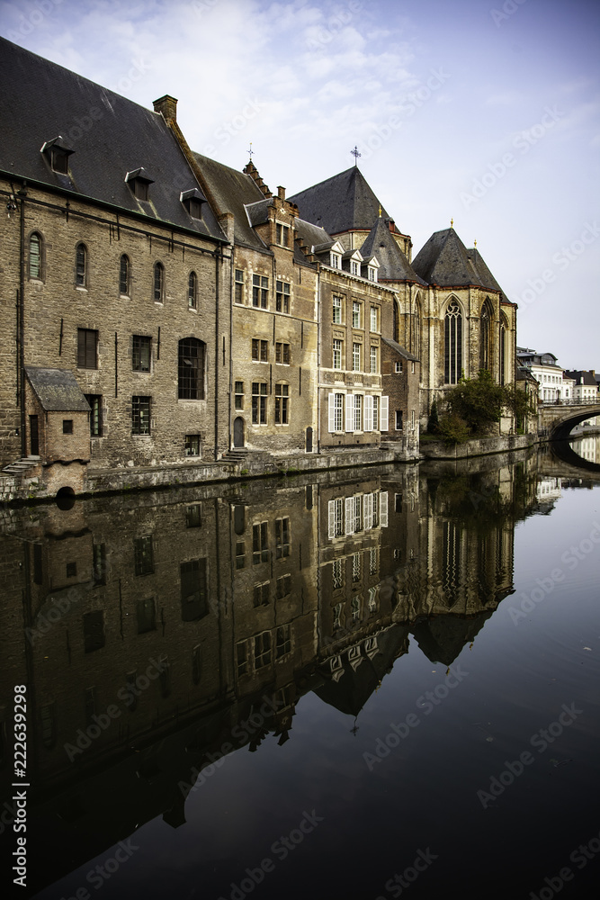 Old canal of the city of Ghent