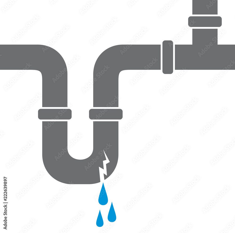 broken water pipe (dripping) Stock Vector Adobe Stock